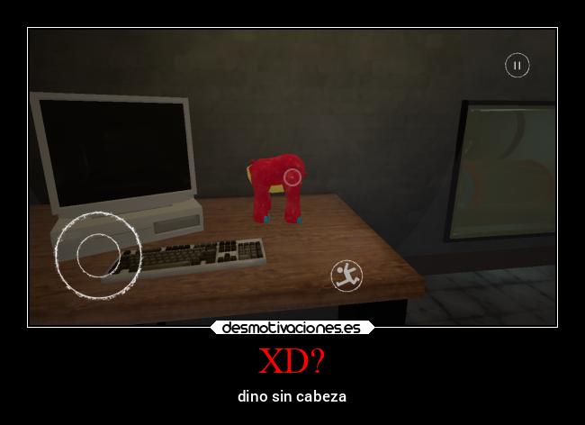 carteles chiste dino poppy playtime movil tiene cabeza desmotivaciones