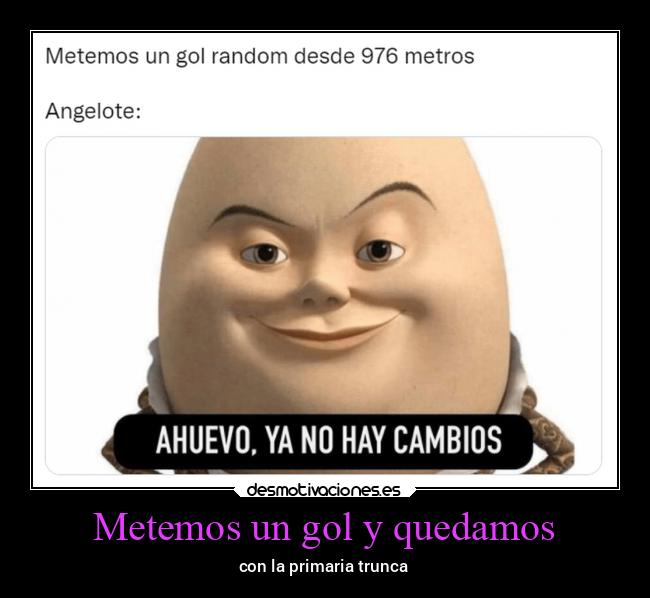 Metemos un gol y quedamos - 