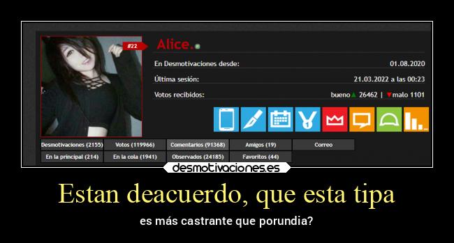 Estan deacuerdo, que esta tipa - 