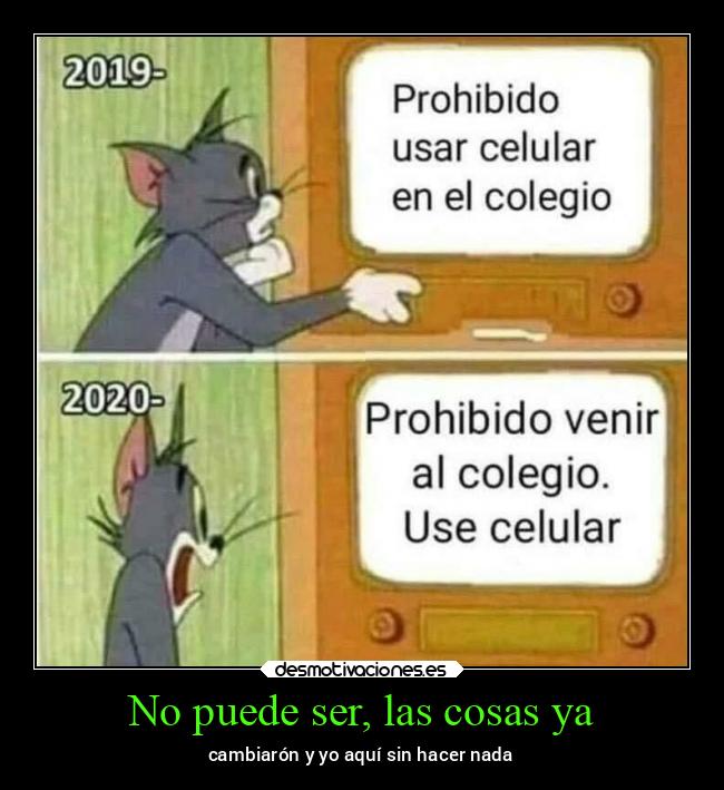 No puede ser, las cosas ya - 