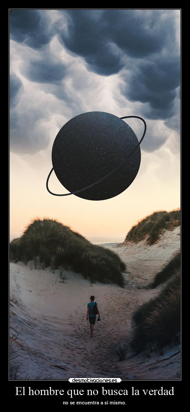 El hombre que no busca la verdad - no se encuentra a sí mismo.