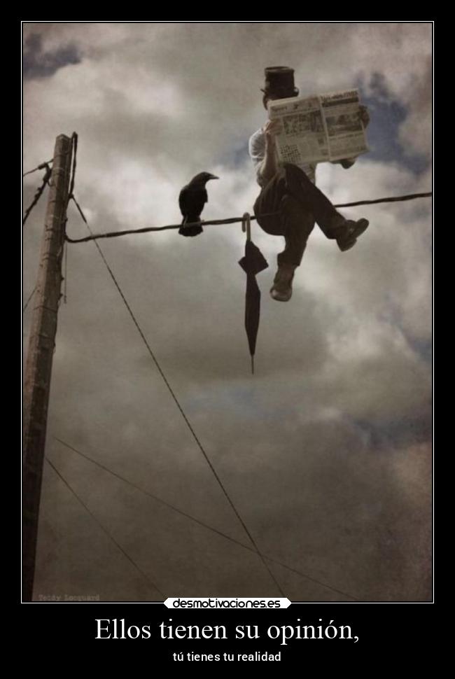 Ellos tienen su opinión, - 