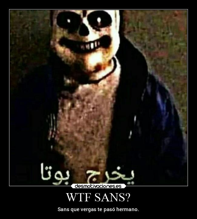 WTF SANS? - Sans que vergas te pasó hermano.