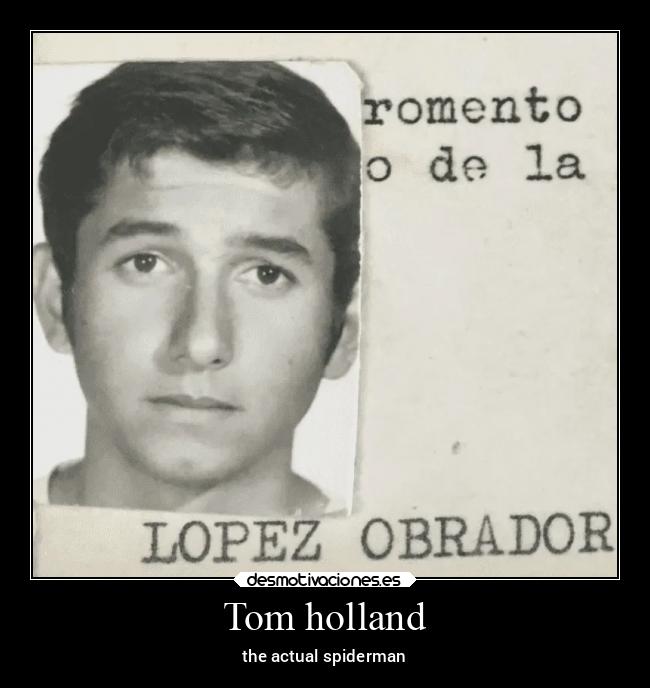 Tom holland - the actual spiderman