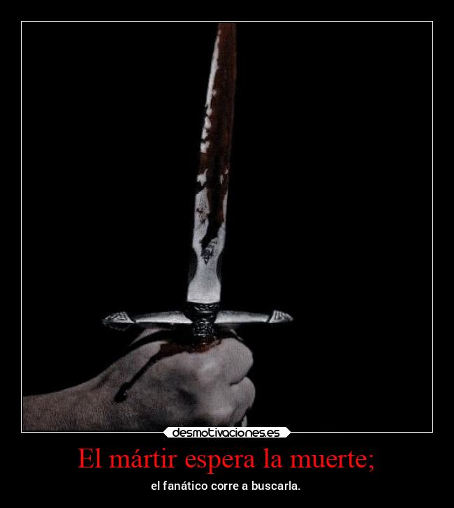 El mártir espera la muerte; - 