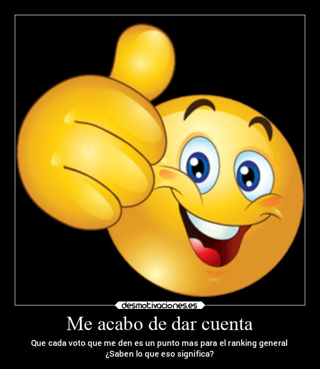 Me acabo de dar cuenta - 