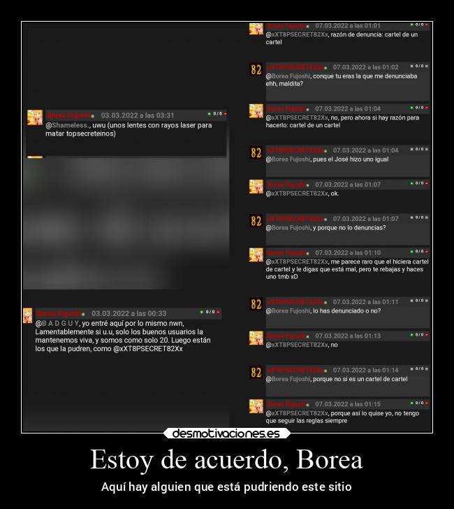 Estoy de acuerdo, Borea - 