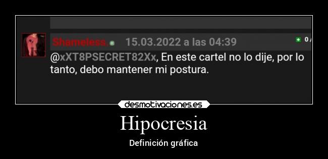 Hipocresia - Definición gráfica