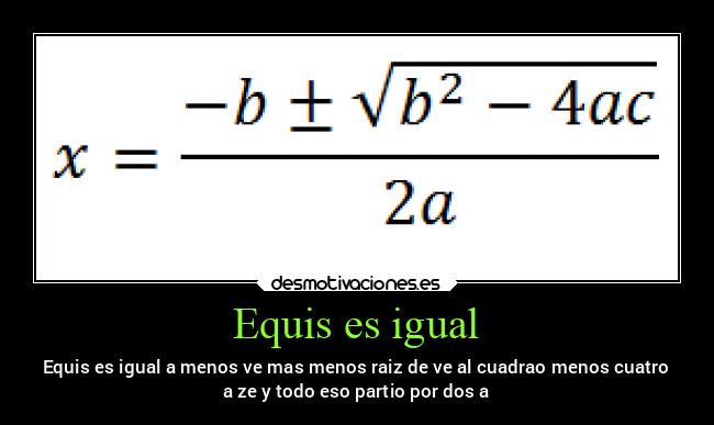 Equis es igual - 