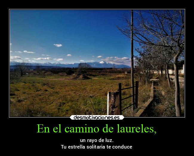 En el camino de laureles, - 