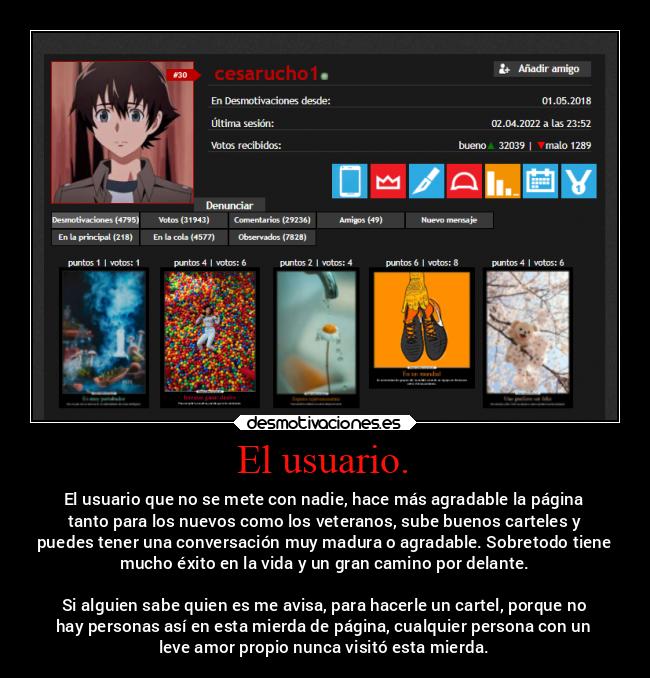 El usuario. - 