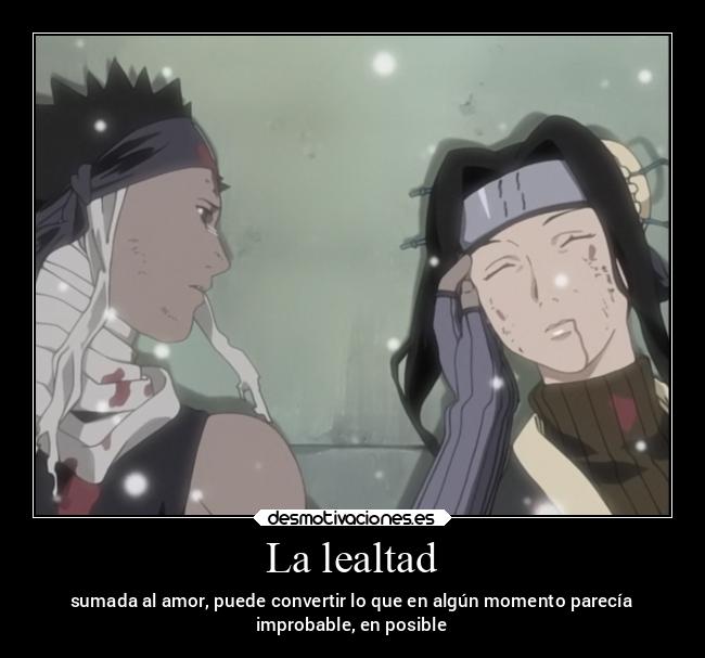 carteles amor naruto fidelidad haku zabuza desmotivaciones