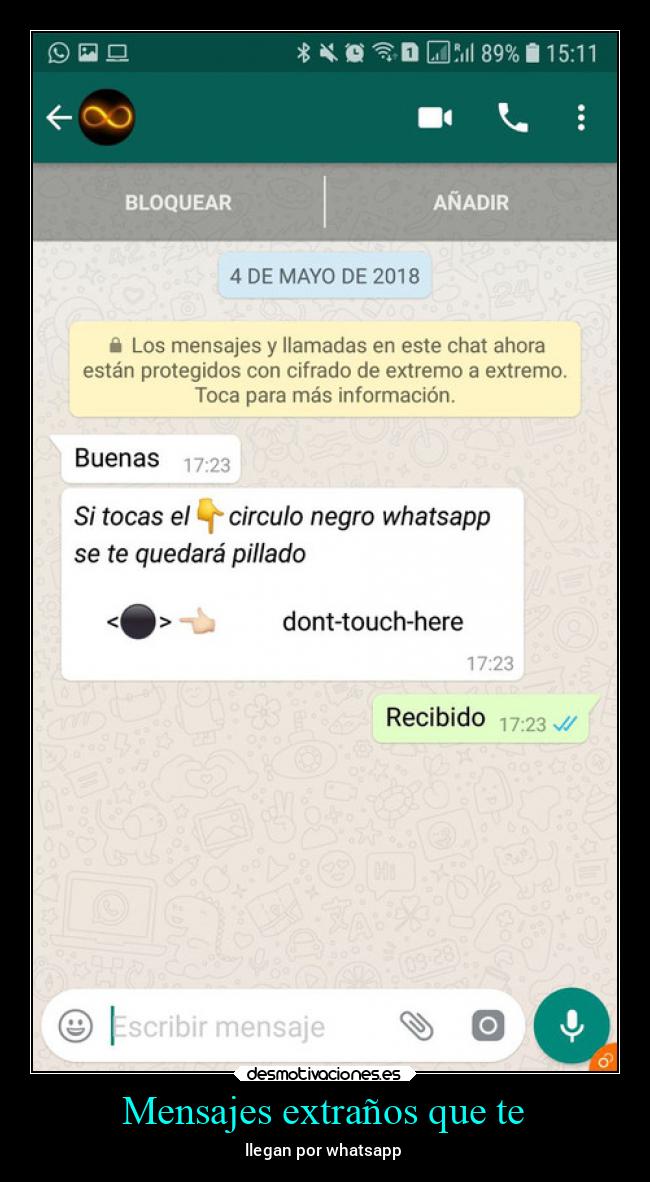 Mensajes extraños que te - 