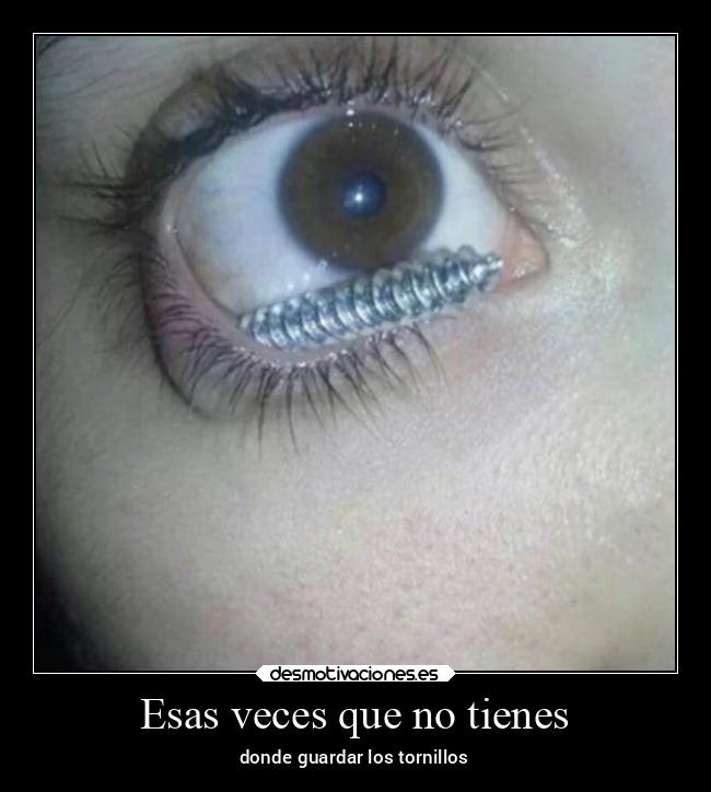 Esas veces que no tienes - donde guardar los tornillos