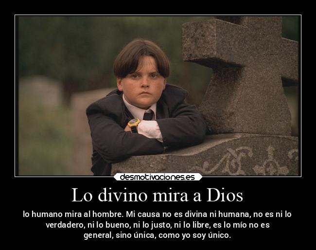 Lo divino mira a Dios -