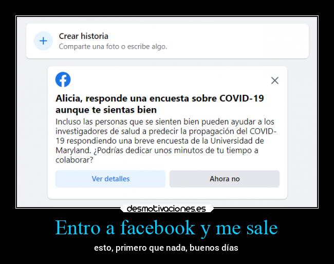 Entro a facebook y me sale - 