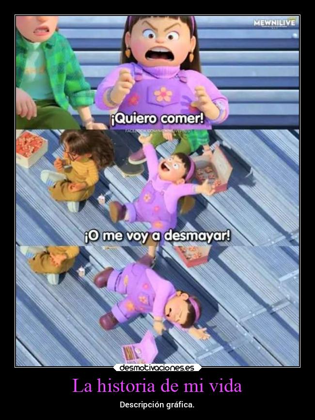 La historia de mi vida - Descripción gráfica.