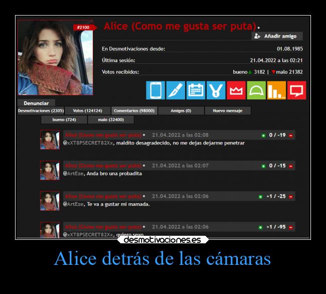Alice detrás de las cámaras -