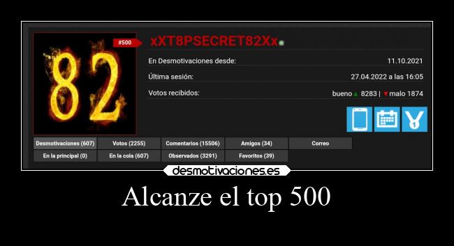 Alcanze el top 500 - 