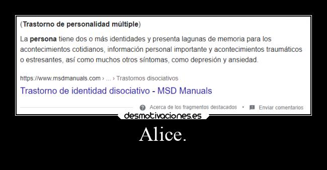 Alice. - 