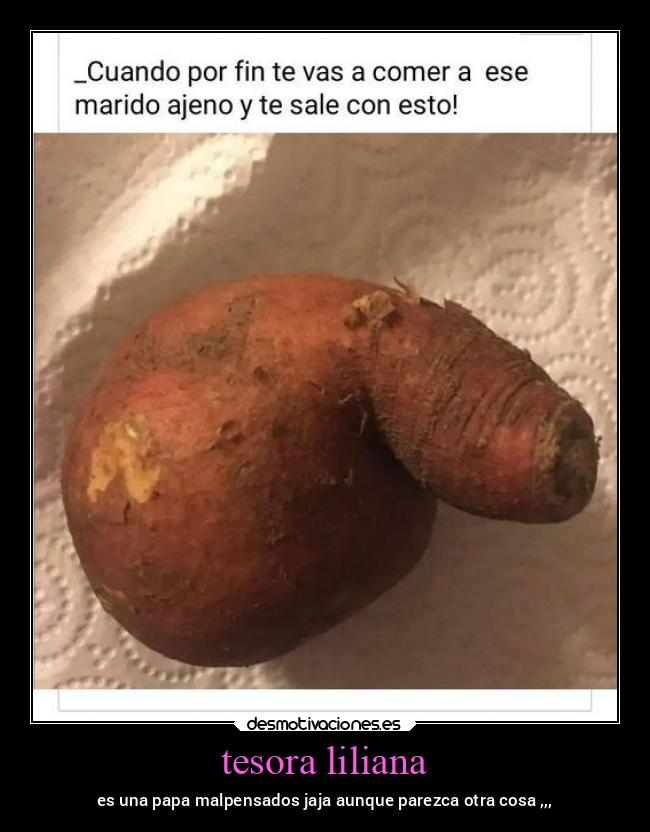tesora liliana - es una papa malpensados jaja aunque parezca otra cosa ,,,