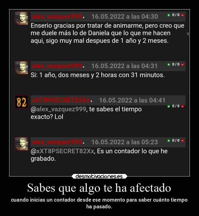Sabes que algo te ha afectado - 