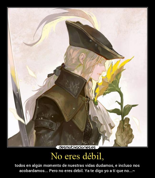 carteles debilidad ladymaria delatorreastral bloodborne masfuertequeeldiamante frasesparaelrecuerdo desmotivaciones