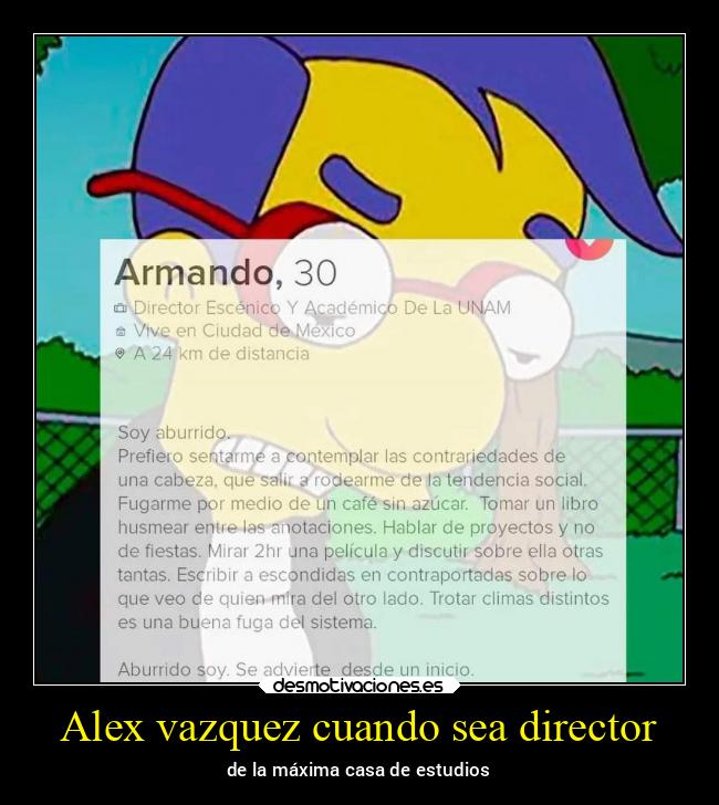 Alex vazquez cuando sea director - 