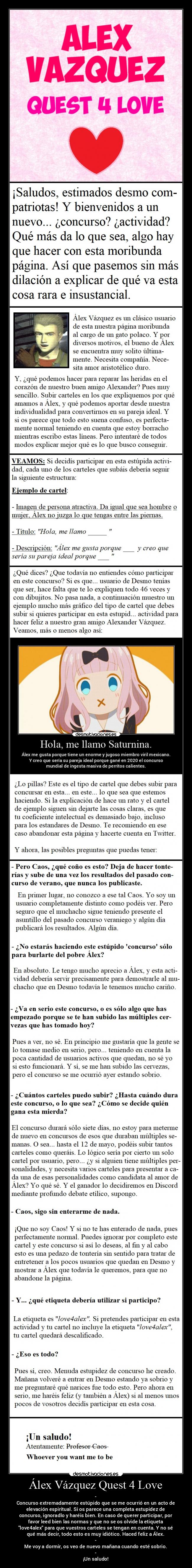 Álex Vázquez Quest 4 Love -