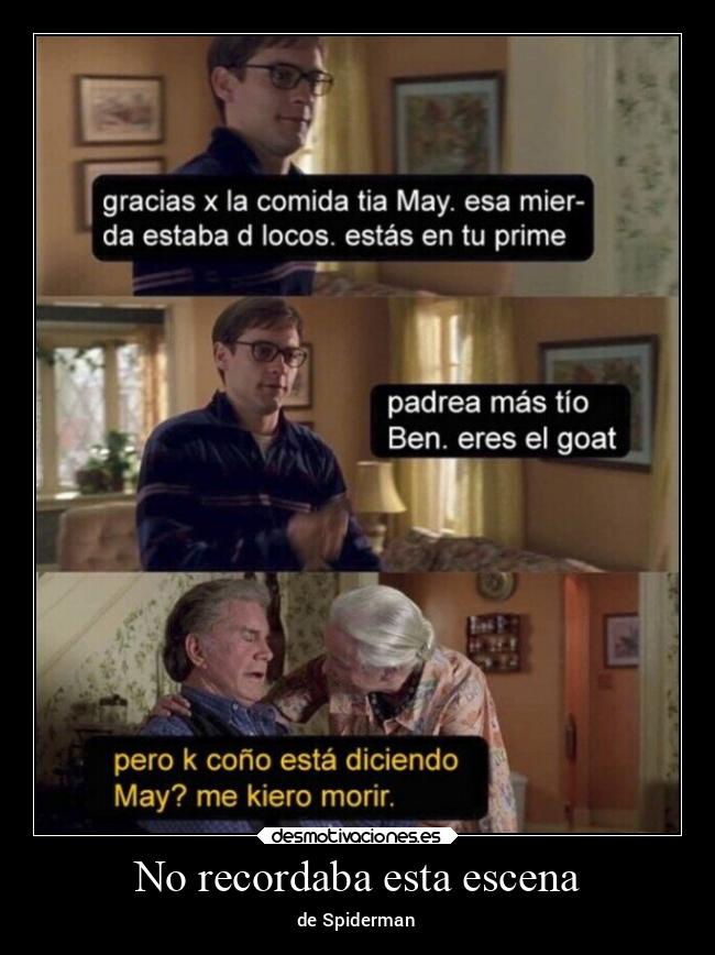 No recordaba esta escena - de Spiderman