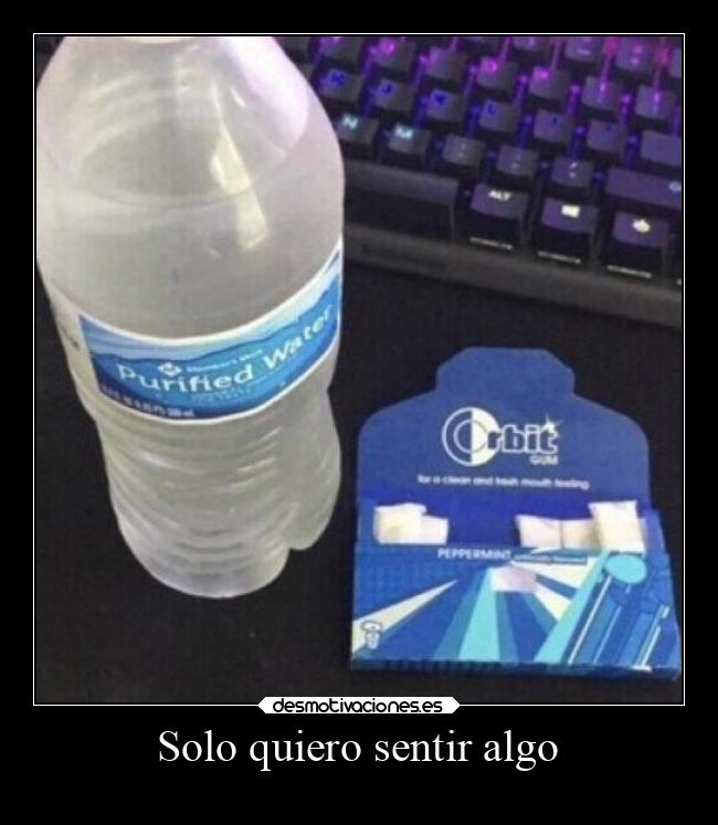 Solo quiero sentir algo -