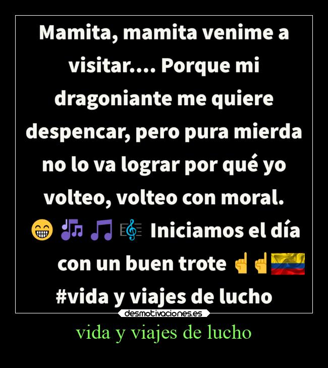 vida y viajes de lucho -