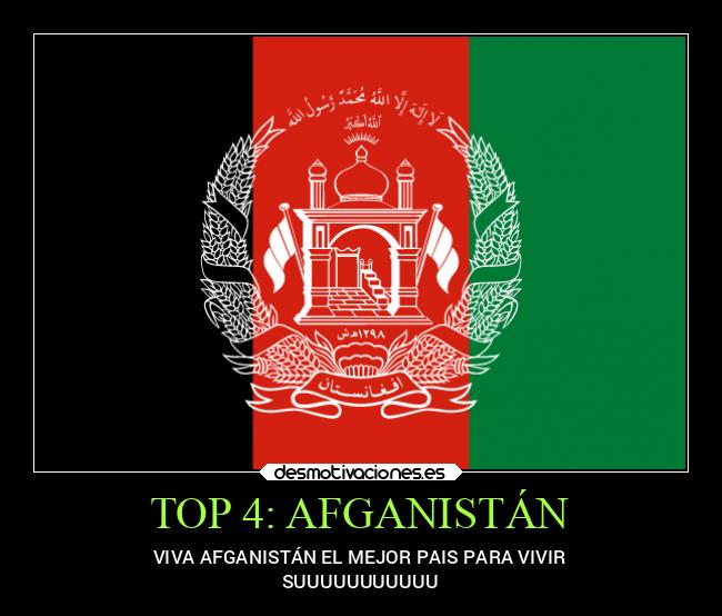 TOP 4: AFGANISTÁN - 