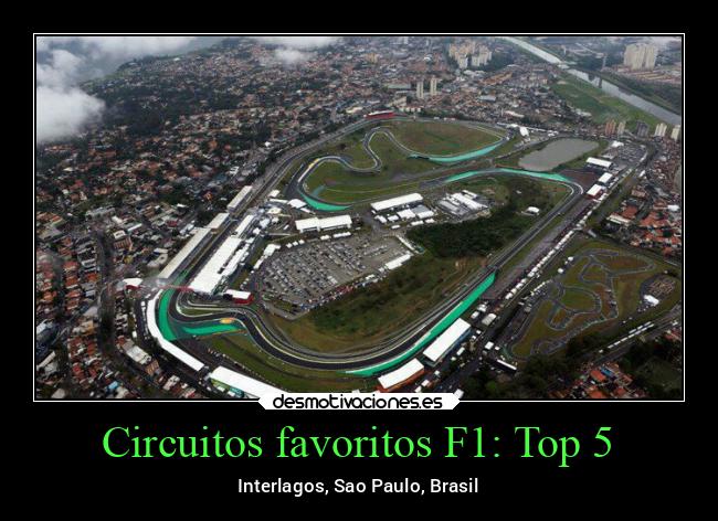 Circuitos favoritos F1: Top 5 - 