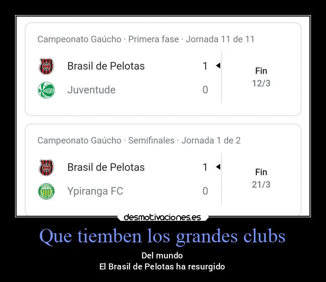 Que tiemben los grandes clubs - 