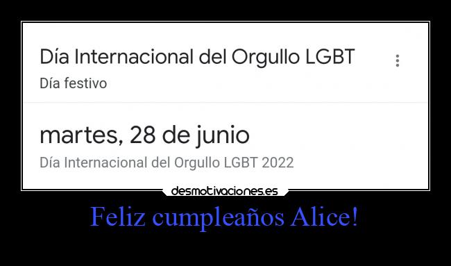 Feliz cumpleaños Alice! - 