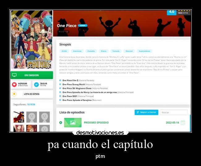 pa cuando el capítulo - ptm