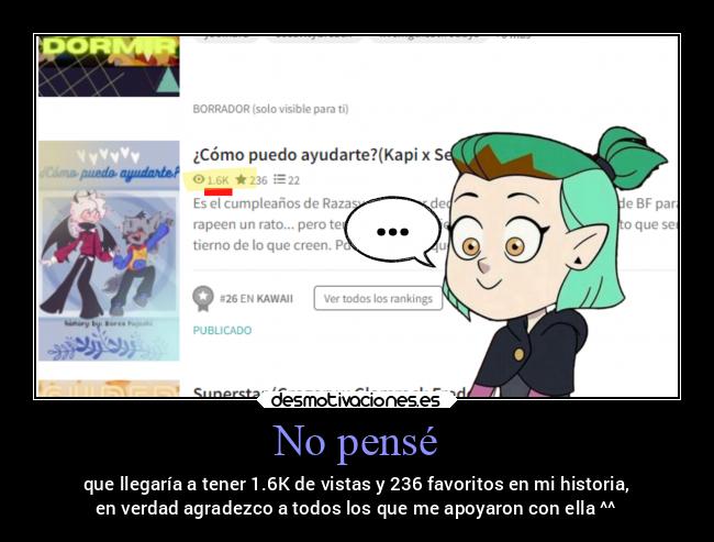 No pensé -