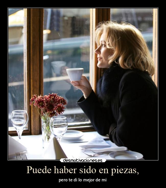 Puede haber sido en piezas, - pero te di lo mejor de mi