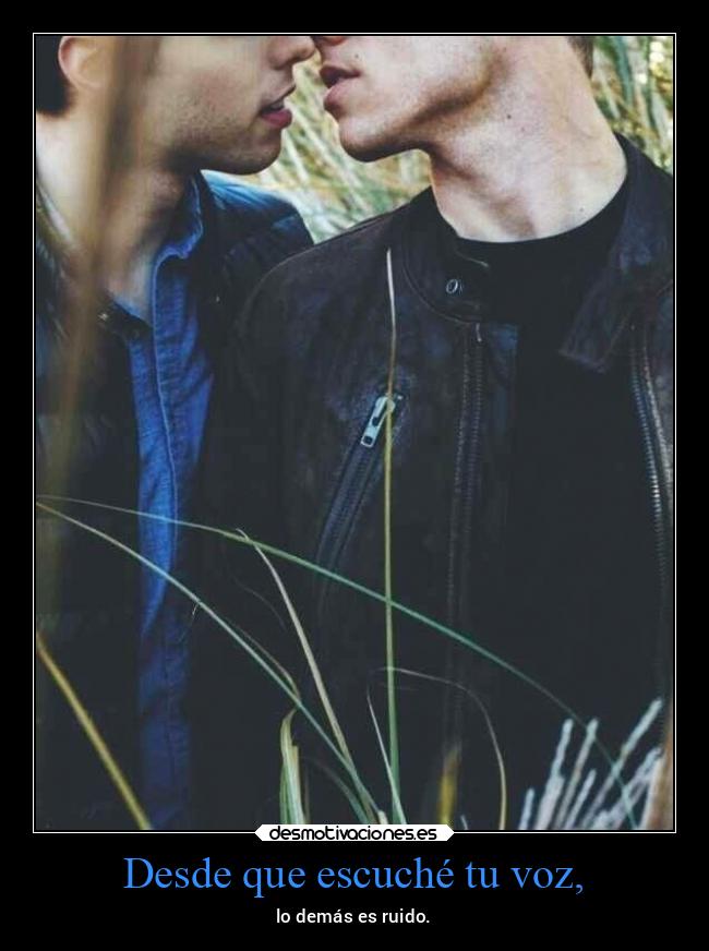 Desde que escuché tu voz, - lo demás es ruido.