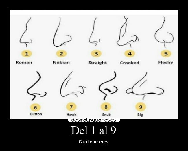 Del 1 al 9 - Cuál che eres