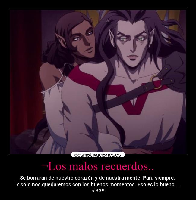 carteles recuerdos amor castlevania netflix strigaymorana frasesepicas malosrecuerdos teamomivida desmotivaciones