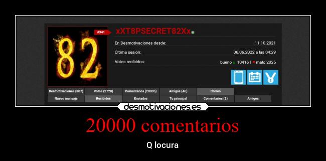 20000 comentarios -