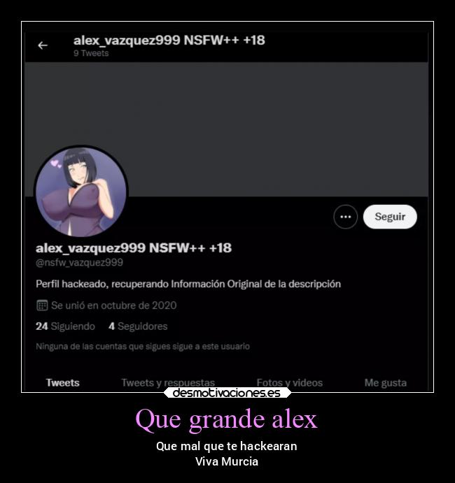 Que grande alex -