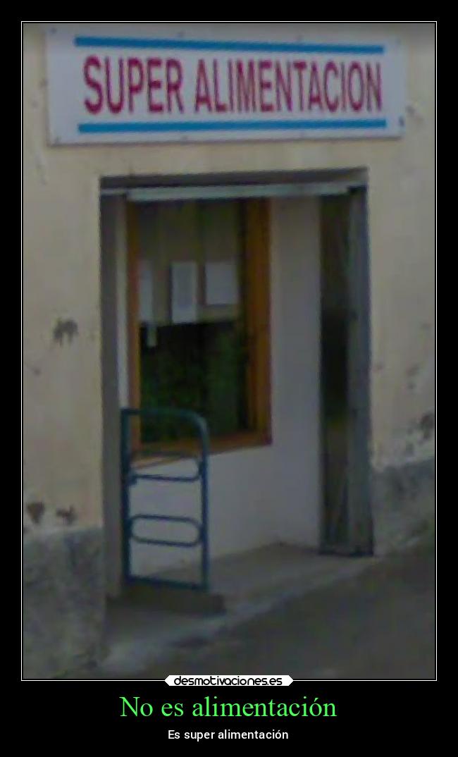 No es alimentación -