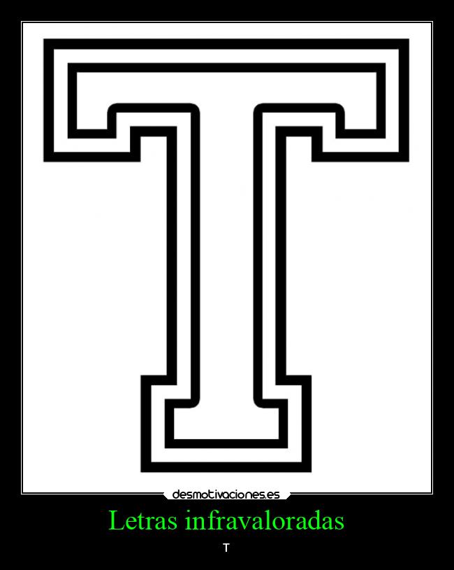 Letras infravaloradas -