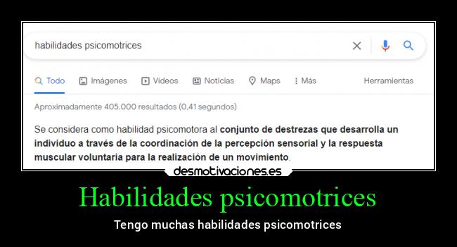 Habilidades psicomotrices - 