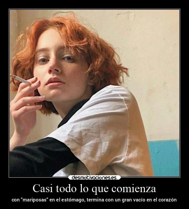 carteles alma frases cigarrillo angelphantomhive dulcesitophantomhive pelirroja desmotivaciones