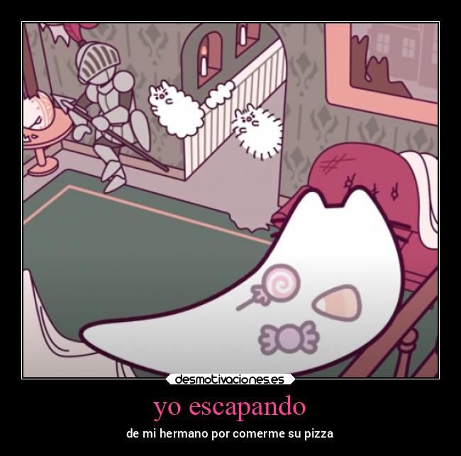 yo escapando - de mi hermano por comerme su pizza