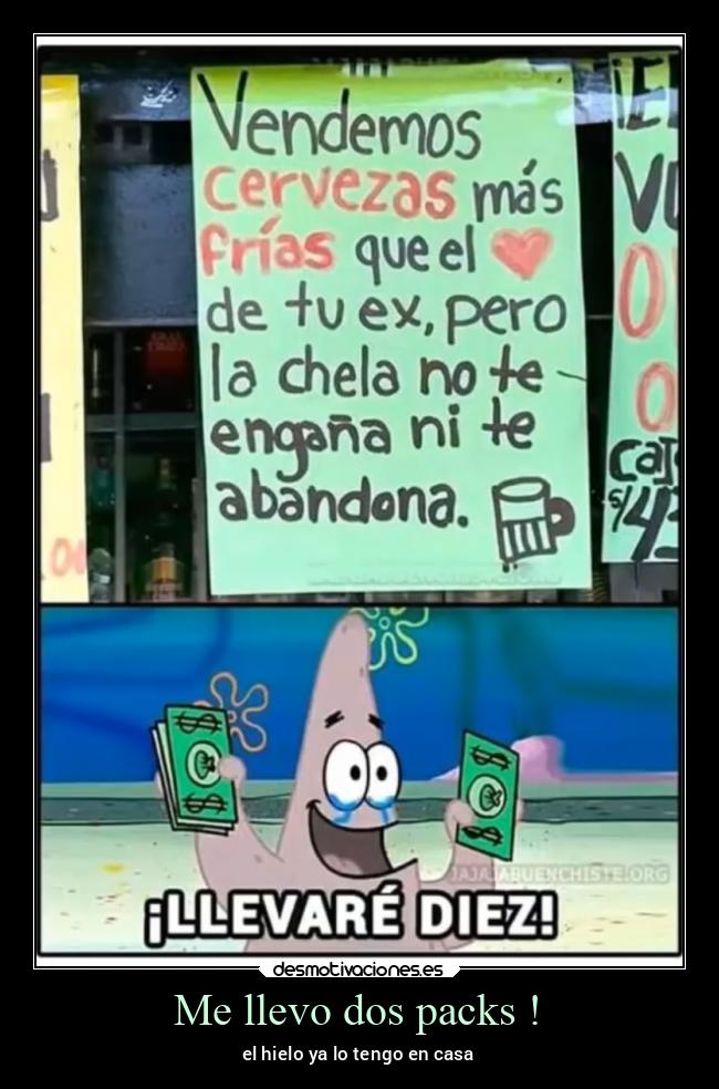 Me llevo dos packs ! - el hielo ya lo tengo en casa